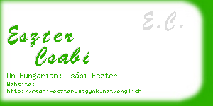 eszter csabi business card